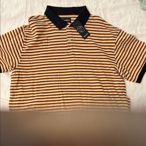 Original Use Men's Short-Sleeve Striped Polo in Yellow & Black